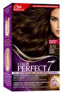 Farby do włosów i szampony koloryzujące - Farba kremowa z utleniaczem Wella Color Perfect 7 100 Cobertura De Canas 3-0-Marron Oscuro 60 ml (4064666324135) - miniaturka - grafika 1