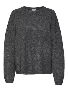 VERO MODA Vmgemma Ls Crew Neck Knit VMA Noos sweter damski, ciemnoszary melanż, XXL - Swetry damskie - miniaturka - grafika 1