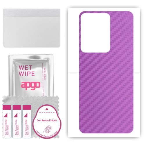 folia naklejka skórka strukturalna na TYŁ do Vivo V30 Lite - Carbon Fioletowy - apgo SKINS