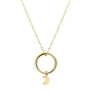 Naszyjniki - Złoty księżyc naszyjnik stal szlachetna - Manoki - miniaturka - grafika 1