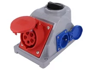 Gniazdka elektryczne - PCE POLSKA Gniazdo z wyłącznikiem COMBO-POL 16A/5P 400V + 2x230V IP44 wył. L-0-P - miniaturka - grafika 1