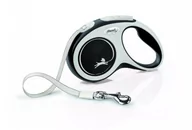 Smycze dla psów - FLEXI Smycz automatyczna New Comfort L taśma 8m czarna - miniaturka - grafika 1