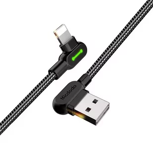 Kabel USB do Lightning, Mcdodo CA-4673, kątowy, 1.8m (czarny) - Kable USB - miniaturka - grafika 1