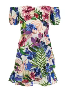 Sukienki - Guess Sukienka letnia Alva W3GK54 WD8G2 Kolorowy Slim Fit - grafika 1