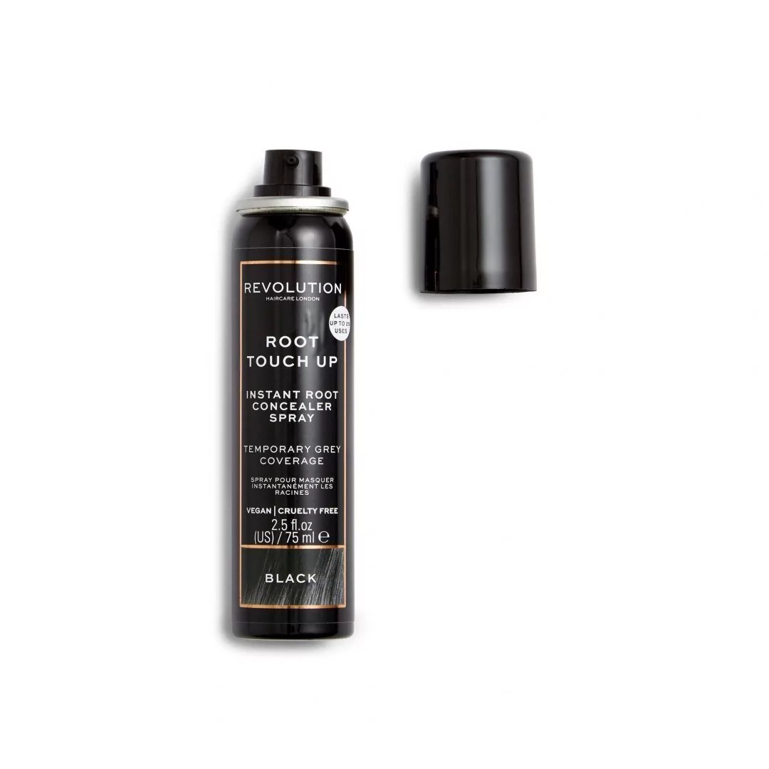 WEBHIDDENBRAND Lakier na porost i siwe włosy Root Touch Up Instant Root Concealer Spray) 75 ml Cień Black)