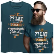 Gadżety dla niej i dla niego - Koszulka na urodziny z dowolnym wiekiem XX lat i wciąż na oryginalnych częściach DTF - miniaturka - grafika 1