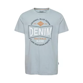 Koszulki męskie - Blend Męski T-shirt T-shirt, 164010/Dusty Blue, S, 164010/Dusty Blue, S - grafika 1