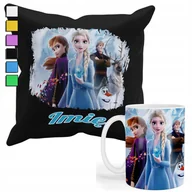 Gadżety dla niej i dla niego - ZESTAW KUBEK + POSZEWKA Z NADRUKIEM-DLA FANA KRAINA LODU FROZEN PREZEN+IMIĘ - miniaturka - grafika 1