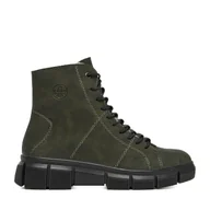 Botki damskie - Trzewiki Rieker CEO-X3428-54 Zielony - miniaturka - grafika 1