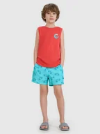 Kąpielówki dla chłopców - 4F Spodenki plażowe boardshorty chłopięce - turkusowe 122/128 (6-8 lat) - miniaturka - grafika 1