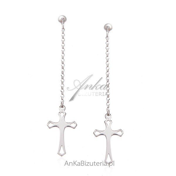 ankabizuteria.pl Kolczyki srebrne KRZYŻE