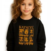 Bluzy dla dziewczynek - Bluza Dziecięca Czarna KATSEYE TREND Muzyka K-pop Na Prezent Rozm 152 cm Wz - miniaturka - grafika 1
