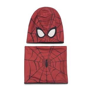 Komplet czapka i komin Spiderman Ultimate SPIDER-MAN ACCCS_AW23-70SPRMV Czerwony - Czapki dla dzieci - miniaturka - grafika 1