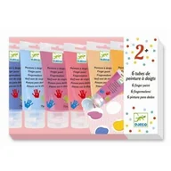 Przybory szkolne - Djeco FARBY do malowania palcami 6 szt. DJ09000 - miniaturka - grafika 1