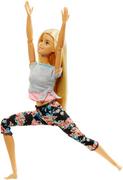 Lalki dla dziewczynek - Barbie Made to Move Kwieciste Lalka Blond FTG81/FTG80-Blondyna 887961643756 - miniaturka - grafika 1