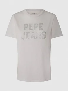 Pepe Jeans Koszulka w kolorze białym - Koszulki i topy damskie - miniaturka - grafika 1