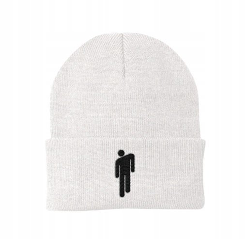 Czapka Zimowa Beanie Billie Eilish Bad Guy Biała Prezent Streetwear Y2K