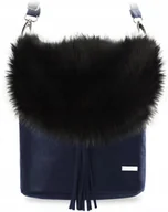 Torebki damskie - Torba Damska Na Ramię Listonoszka Torebka Z Futerkiem Pojemna Raportówka - miniaturka - grafika 1