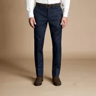 Spodnie męskie - Charles Tyrwhitt Smart Stretch Texture Pants — Denim Blue - miniaturka - grafika 1