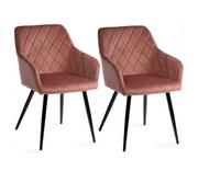 Krzesła - ZESTAW 2x Krzesło do jadalni RICO różowy - miniaturka - grafika 1