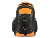 Plecaki - POMARAŃCZOWO-CZARNY Solidny 3KOMOROWY plecak miejski SPORTOWY duży M83 - Bag Street - miniaturka - grafika 1