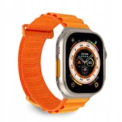 Akcesoria do smartwatchy - Puro 'extreme' polyester watch band for Apple Watch 42-44-45-49mm, orange - miniaturka - grafika 1