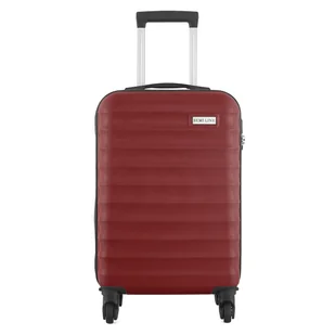Średnia walizka podróżna w poziome paski 20" - czerwony Semi Line - Walizki - miniaturka - grafika 1