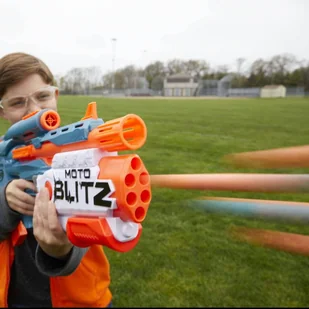 NERF Blaster Moto Blitz 2.0 Wyrzutnia strzałek automat + 22 strzałki - Zabawki militarne - miniaturka - grafika 8
