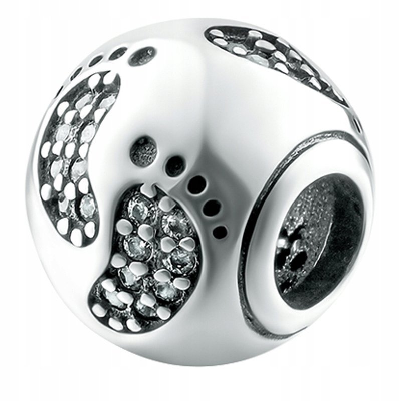 Charms stopki dziecko miłość Serce srebro 925