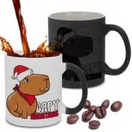 Kubki - KUBEK BROKAT CZARNY MAGICZNY PREZENT POD CHOINKĘ ŚWIĘTA CAPY CHRISTMAS WZ - miniaturka - grafika 1