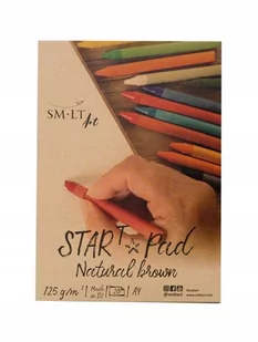 SMLT BLOK START NATURAL BROWN A4 125G 20 ARKUSZY - Podobrazia, bloki, papiery - miniaturka - grafika 1
