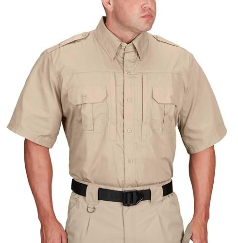 Propper Męska koszula taktyczna z krótkim rękawem Regular - khaki, L