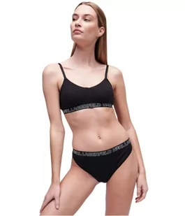 KARL LAGERFELD Kobiety Figi Z Wysokim Stanem Z Logo Ikonik 2.0, Czarny, L - Majtki damskie - miniaturka - grafika 1