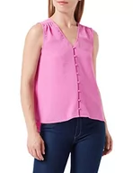 Koszulki i topy damskie - ONLY Women's ONLMETTE SL Button DOWN WVN Top, Super Pink, M - miniaturka - grafika 1