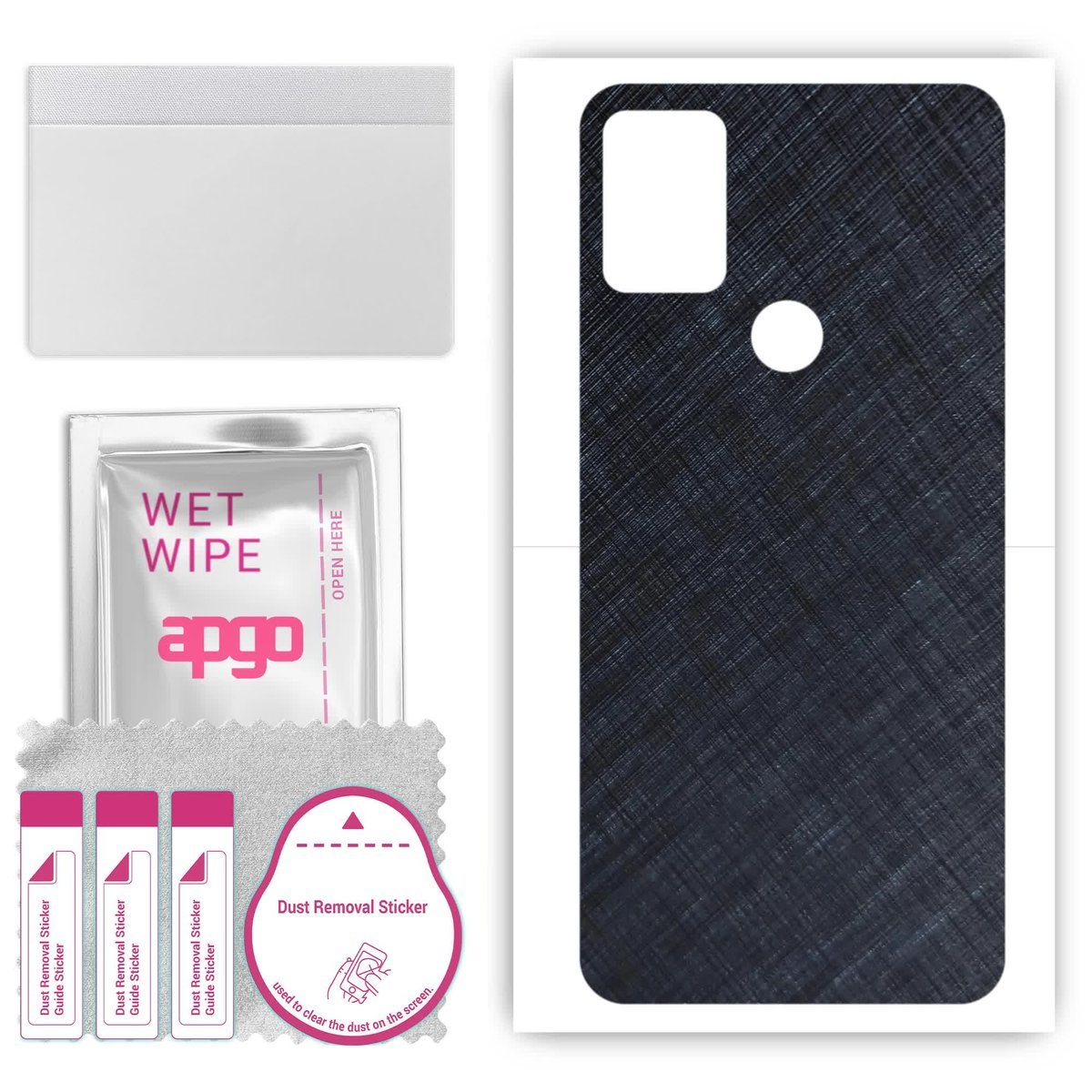 Folia naklejka skórka strukturalna na TYŁ do Umidigi A9 Pro 2021 - Tytan Niebieski - apgo SKINS