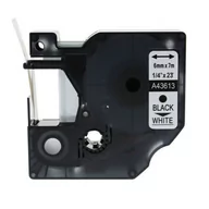 Papier do drukarek - Taśma zamiennik Dymo 43613, S0720780, 6mm x 7m, czarny druk / biały podkład - miniaturka - grafika 1