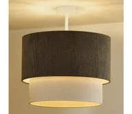 Lampy sufitowe - Duolla - Żyrandol natynkowy CORDUROY 1xE27/15W/230V śr. 40 cm brązowy/kremowy - miniaturka - grafika 1