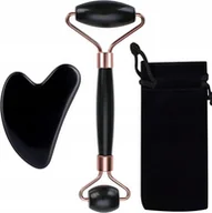 Masażery - Masażer Jadeitowy Wałek I Guasha Czarny Mj-4 - miniaturka - grafika 1