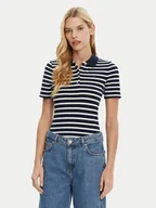 Koszulki i topy damskie - Tommy Hilfiger Polo 1985 WW0WW43225 Granatowy Slim Fit - miniaturka - grafika 1