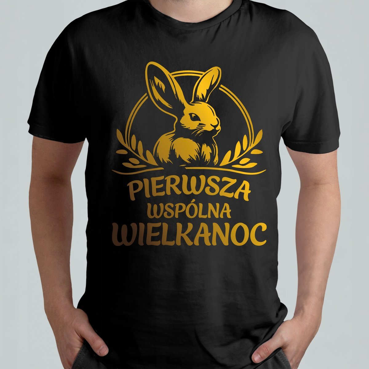 KOSZULKA MĘSKA ŚMIESZNA T-SHIRT Na Wielkanoc Zajączek Wielkanocny L 15