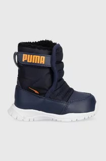 Buty dla dziewczynek - Puma śniegowce dziecięce Nieve kolor granatowy - grafika 1