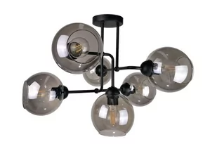 Cosmo lampa sufitowa 6-punktowa czarna 1298 - Lampy sufitowe - miniaturka - grafika 1