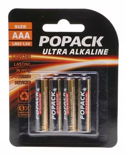 4 Sztuki 4X Bateria Alkaliczna Popack Lr3 R3 Aaa - Baterie i akcesoria - miniaturka - grafika 1