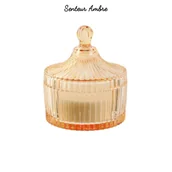 Świece - Intesi Świeca ze szkła bohemskiego L żółta - miniaturka - grafika 1