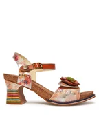 Sandały damskie - Laura Vita Sandały Decbyo 22 Pomarańczowy - miniaturka - grafika 1