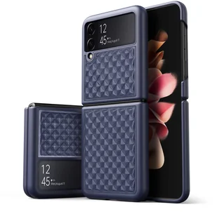 Dux Ducis Venice skórzane etui do Samsung Galaxy Z Flip 3 pokrowiec z naturalnej skóry niebieski - Etui i futerały do telefonów - miniaturka - grafika 1