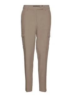 Vero Moda Bojówki "Vmnyla" w kolorze beżowym - Spodnie damskie - miniaturka - grafika 1
