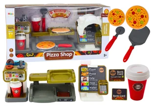 Zestaw Sklep Pizza Ekspres Do Kawy Napoje Kasa Fiskalna - Zabawy w naśladowanie dorosłych - miniaturka - grafika 1