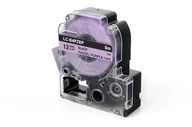 Taśmy do drukarek barwiące - Taśma JetWorld Czarny na Pastelowo Purpurowym Zamiennik Epson 12mm x 8m LC-B4PZBP (LCB4PZBP) - miniaturka - grafika 1