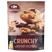 Płatki śniadaniowe i musli - Carrefour Sensation Chrupiąca granola zbożowa z kawałkami gorzkiej czekolady 500 g - miniaturka - grafika 1